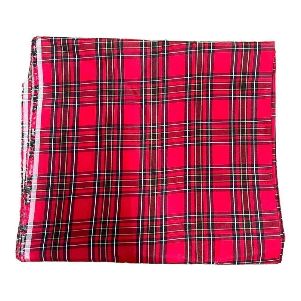 Red black Buffalo Plaid Fabric Holiday Christmas 2.5 yards 50" wide Crafts More
